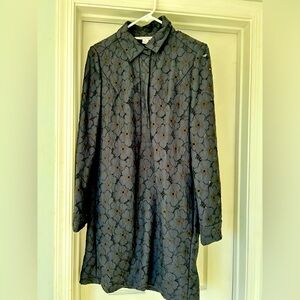 Diane Von Furstenburg, black lace, collared dress.